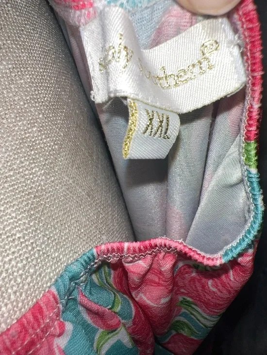 Simply Southern Teal Dress with Pink Rose Print - Picture 3 of 6